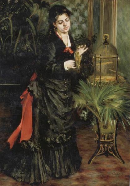 Pierre Renoir Woman with a Parrot(Henriette Darras) oil painting picture
